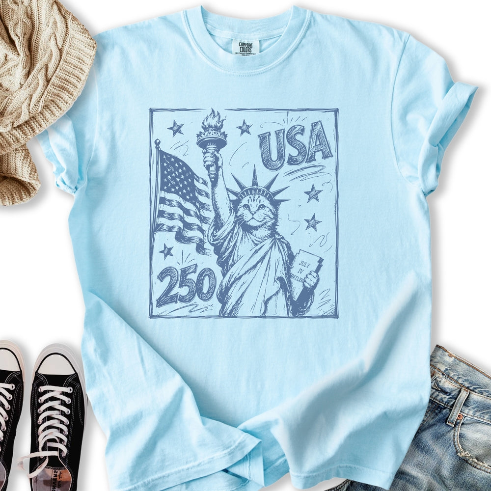 Liberty Cat - Adult & Kids T-Shirts, Sweatshirts & Hoodies apparel design preview 1