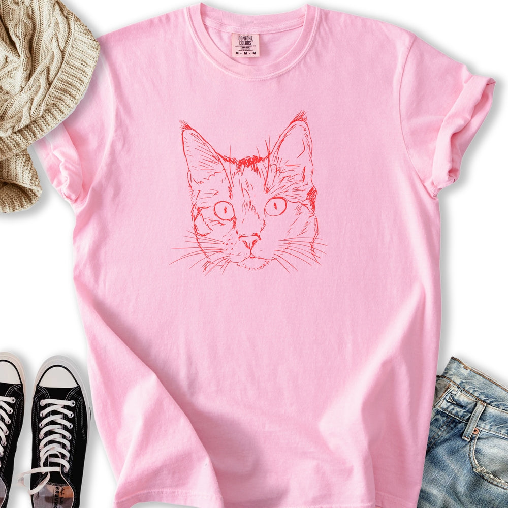 Vintage Cat Sketch - Adult & Kids T-Shirts, Sweatshirts & Hoodies apparel design preview 1