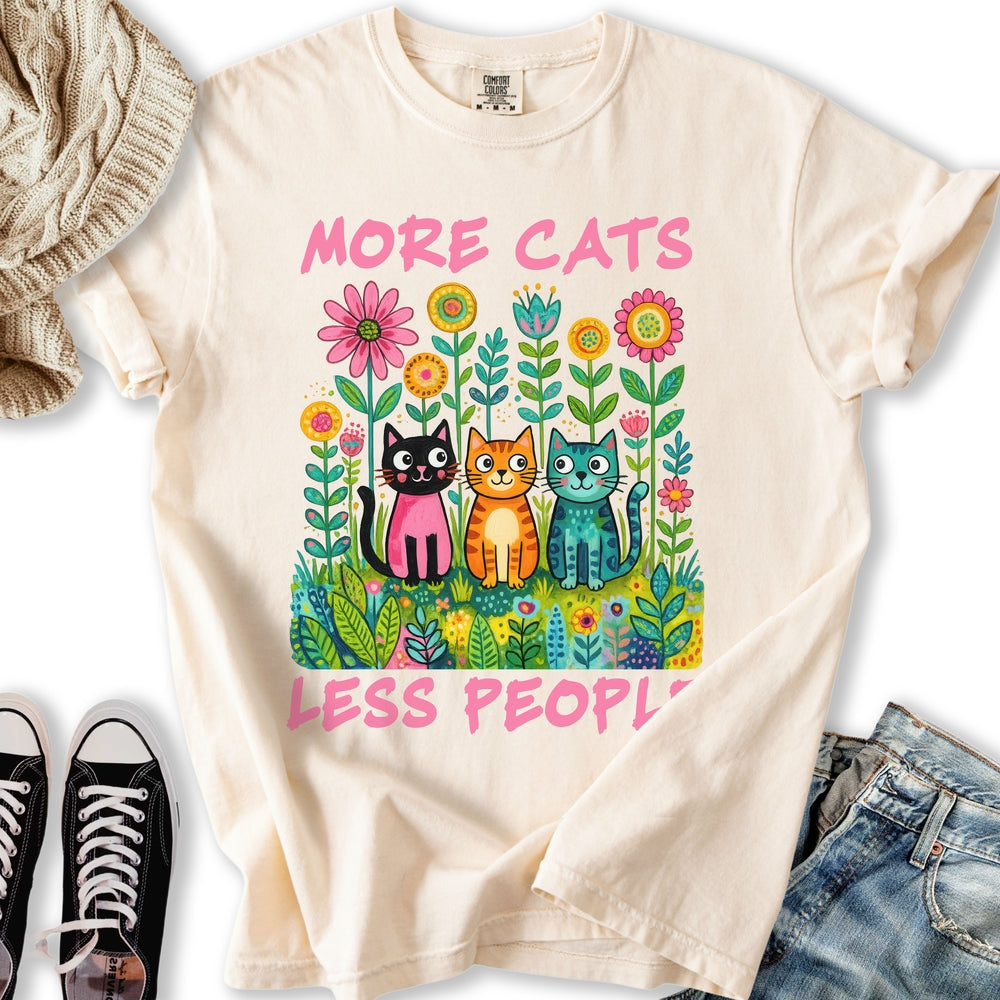 More Cats Folk Art - Adult & Kids T-Shirts, Sweatshirts & Hoodies apparel design preview 1