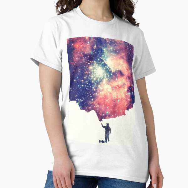 Painting the universe (Colorful Negative Space Art) - Adult & Kids T-Shirts, Sweatshirts & Hoodies apparel design preview 1