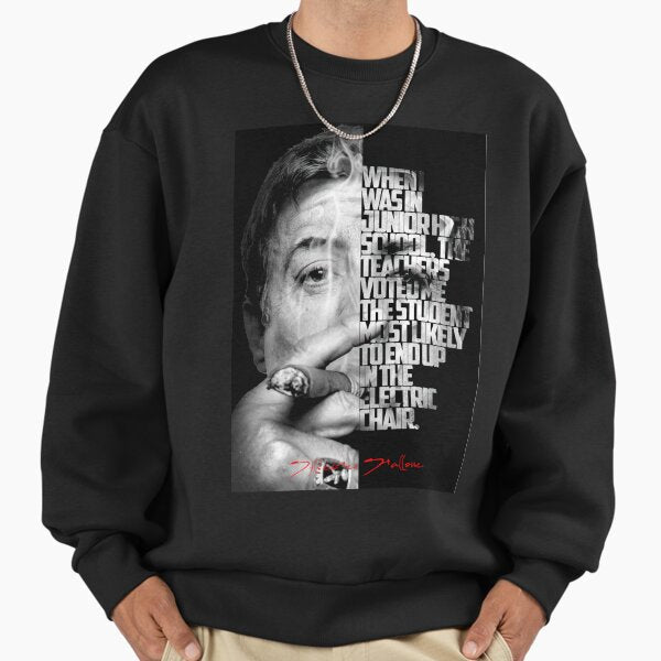 Black and white Sylvester Stallone quote poster - Adult & Kids T-Shirts, Sweatshirts & Hoodies apparel design preview 1