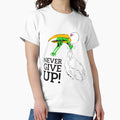 Never give up stork and frog - Adult & Kids T-Shirts, Sweatshirts & Hoodies apparel design preview 1