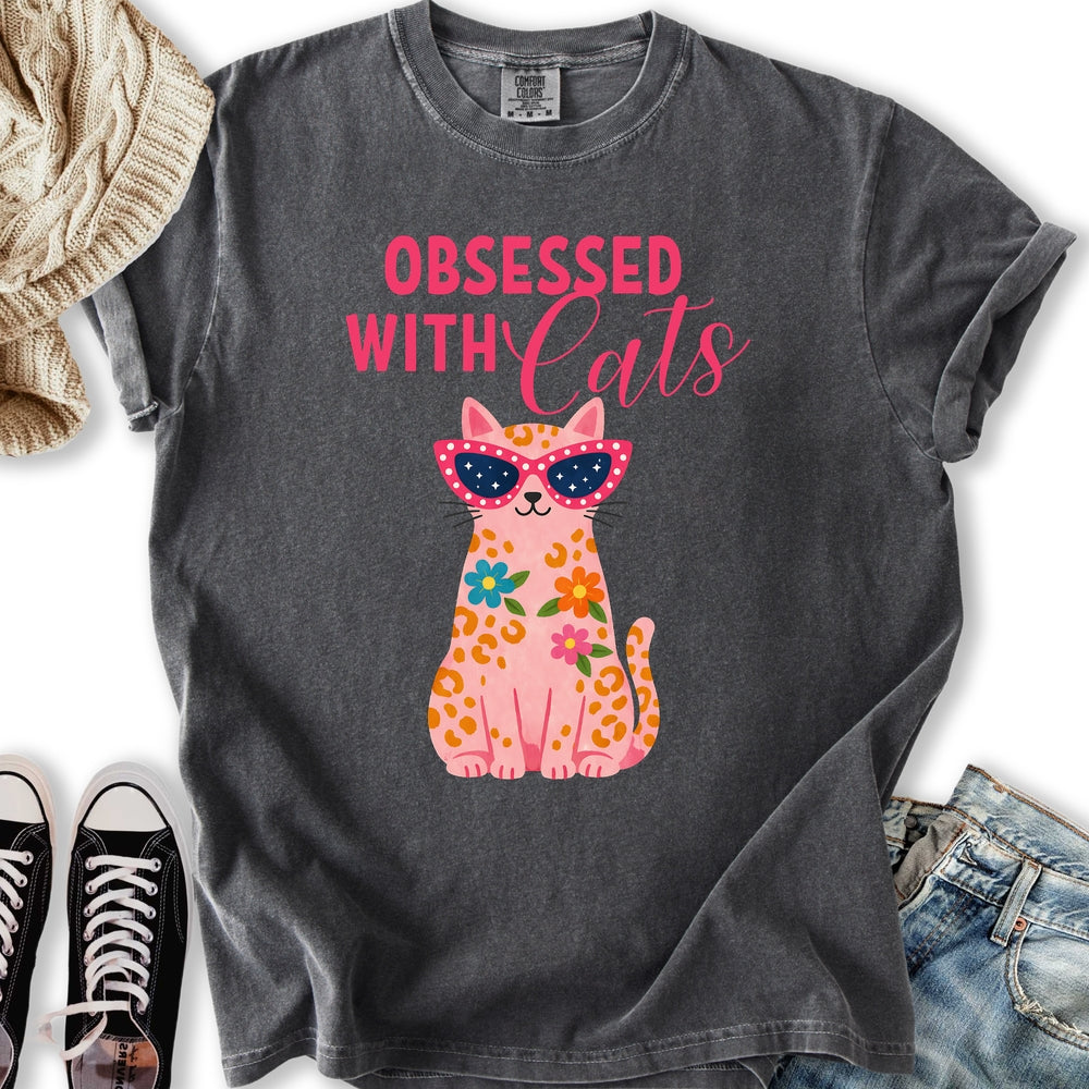 Obsessed With Cats - Adult & Kids T-Shirts, Sweatshirts & Hoodies apparel design preview 1