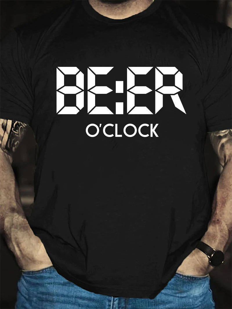 Beer O'Clock Print Men Slogan - Adult & Kids T-Shirts, Sweatshirts & Hoodies apparel design preview 5