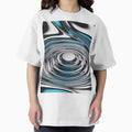 Y2K Chrome Ripple Pattern Futuristic Metallic Liquid - Adult & Kids T-Shirts, Sweatshirts & Hoodies apparel design preview 1