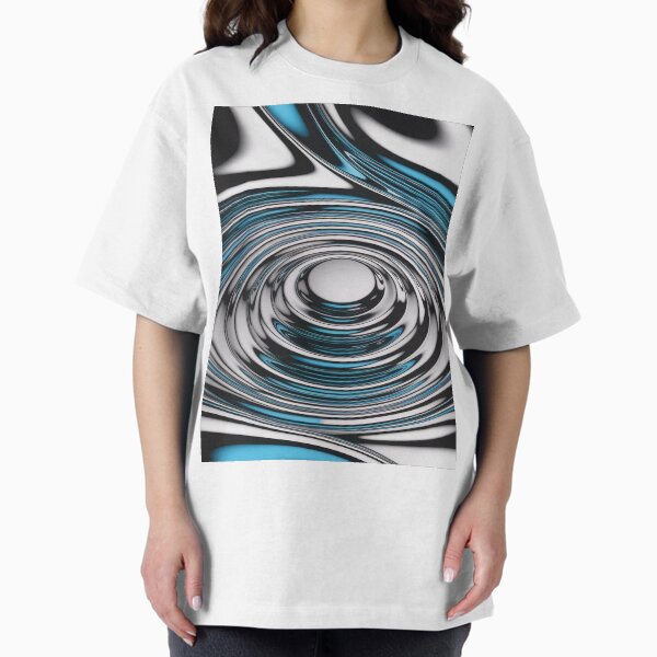 Y2K Chrome Ripple Pattern Futuristic Metallic Liquid - Adult & Kids T-Shirts, Sweatshirts & Hoodies apparel design preview 1