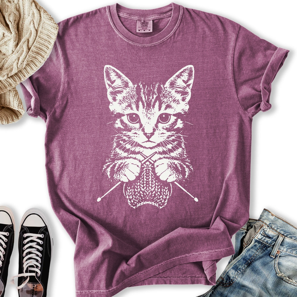 Knitting Cat - Adult & Kids T-Shirts, Sweatshirts & Hoodies apparel design preview 1