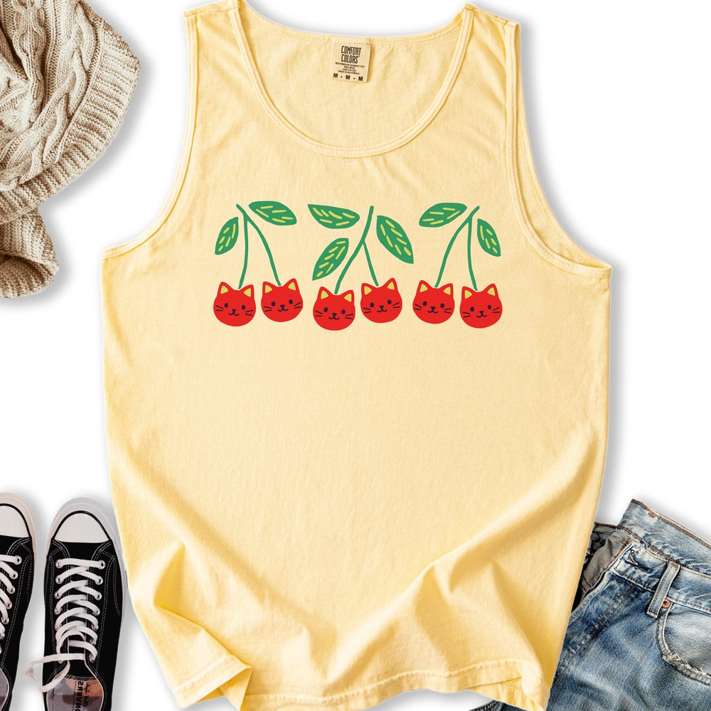 Cherry Kittens Tank - Adult & Kids T-Shirts, Sweatshirts & Hoodies apparel design preview 2