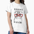 Karma is a Cat Midnights Lyric Sticker Scottish Fold - Adult & Kids T-Shirts, Sweatshirts & Hoodies apparel design preview 1