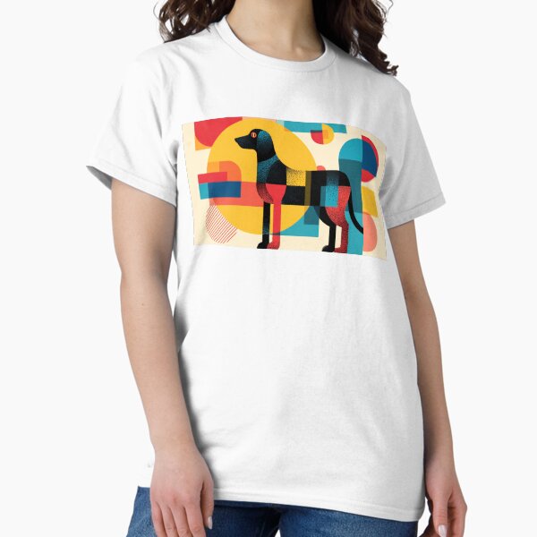Dog artwork with geometric shapes - Adult & Kids T-Shirts, Sweatshirts & Hoodies apparel design preview 1