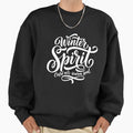 Winter Spirit Cozy Typography Design (White) - Adult & Kids T-Shirts, Sweatshirts & Hoodies apparel design preview 1