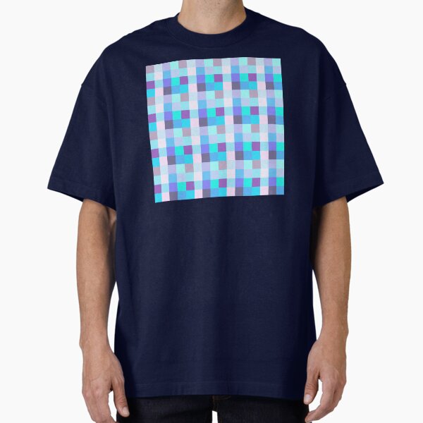 Bright mosaic squares in soft blue and purple colors - Adult & Kids T-Shirts, Sweatshirts & Hoodies apparel design preview 1