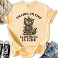 Everything Is Fine Cat - Adult & Kids T-Shirts, Sweatshirts & Hoodies apparel design preview 1