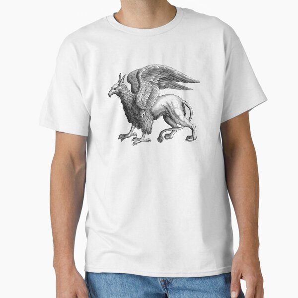 Griffin, the powerful mythical hybrid beast Black and - Adult & Kids T-Shirts, Sweatshirts & Hoodies apparel design preview 1