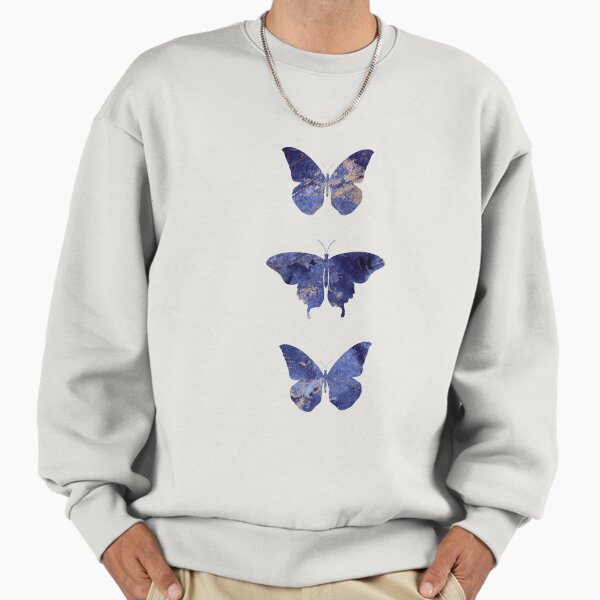 Butterflies Navy and Blush Pink Stone - Adult & Kids T-Shirts, Sweatshirts & Hoodies apparel design preview 1