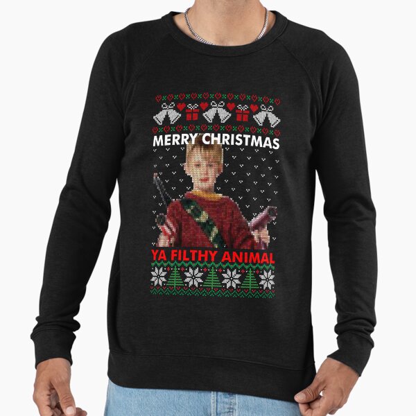 Kevin merry christmas ya filthy animal knitted - Adult & Kids T-Shirts, Sweatshirts & Hoodies apparel design preview 1