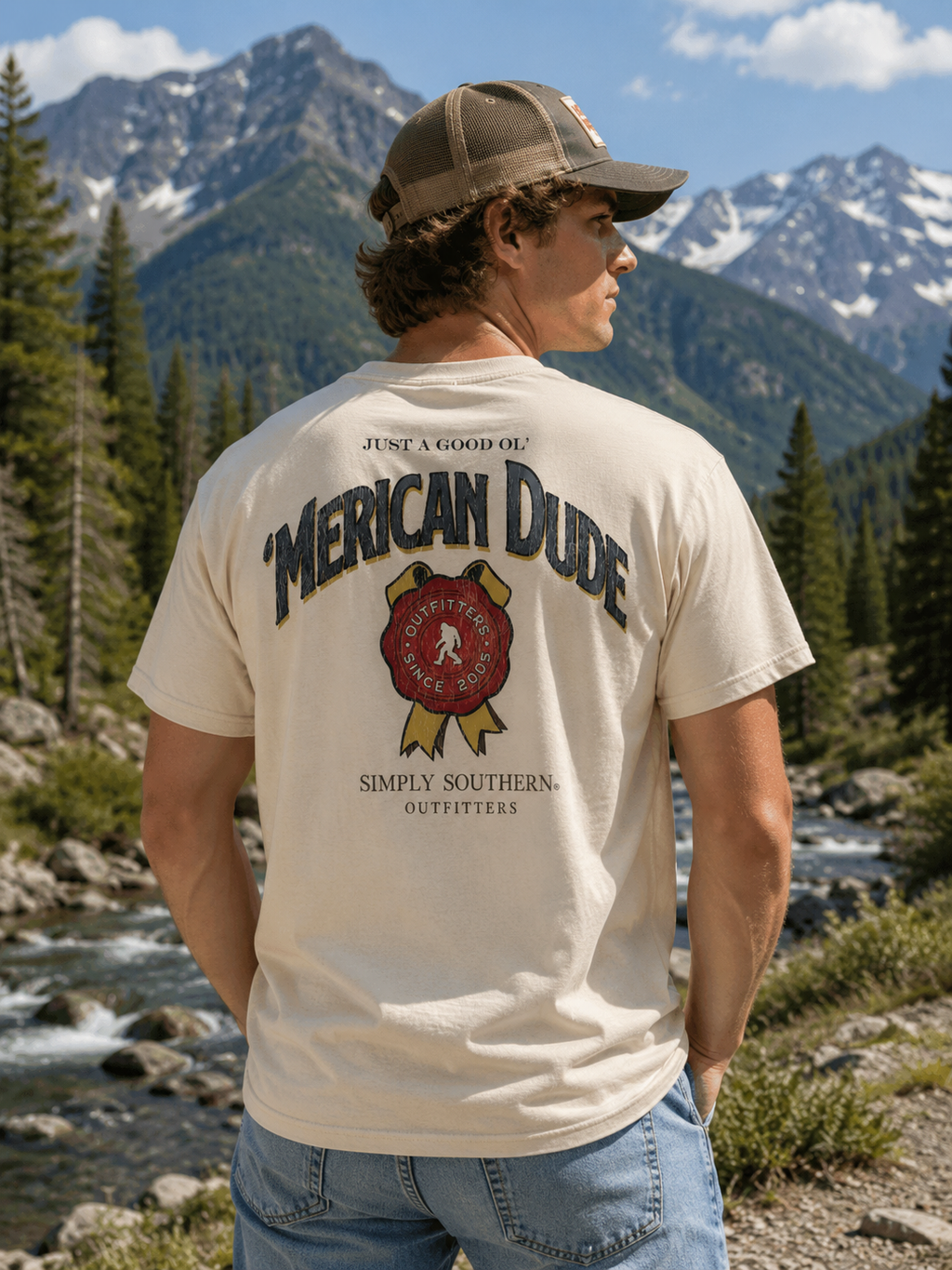 Simply Southern Merican Dude Label - Adult & Kids T-Shirts, Sweatshirts & Hoodies apparel design preview 1