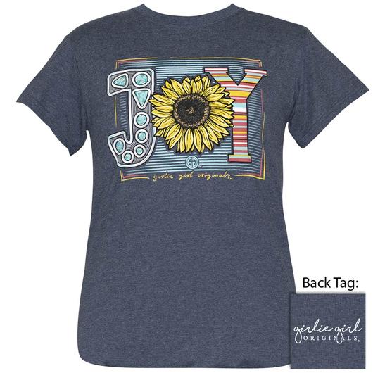 Girlie Girl Originals Preppy Joy Sunflower - Adult & Kids T-Shirts, Sweatshirts & Hoodies apparel design preview 1
