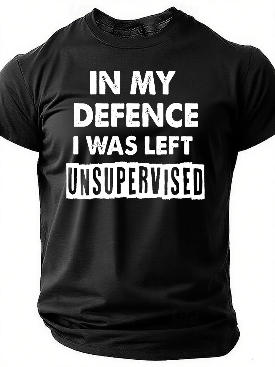 In My Defence I Was Left Print Men Slogan - Adult & Kids T-Shirts, Sweatshirts & Hoodies apparel design preview 1