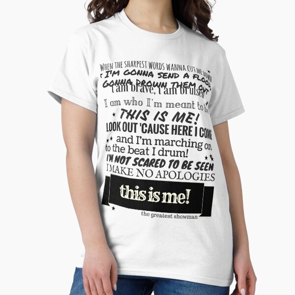This Is Me Lyrics The Greatest Showman - Adult & Kids T-Shirts, Sweatshirts & Hoodies apparel design preview 1