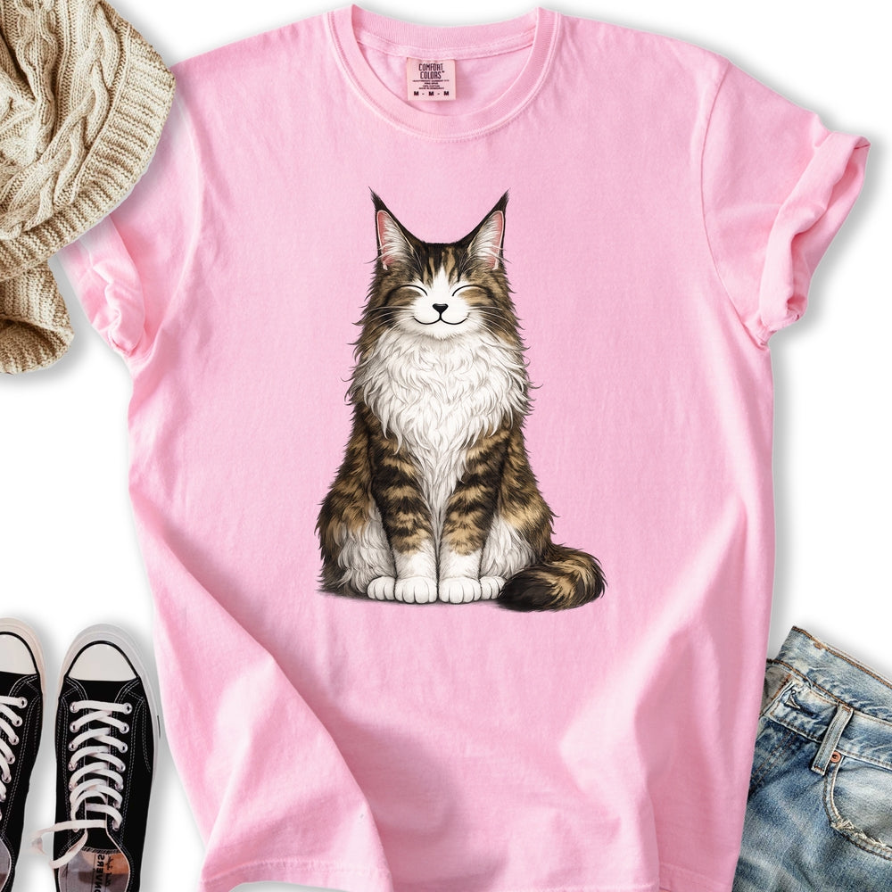 Smiling Maine Coon Cat - Adult & Kids T-Shirts, Sweatshirts & Hoodies apparel design preview 2