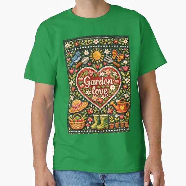 Garden love, creative knitting picture - Adult & Kids T-Shirts, Sweatshirts & Hoodies apparel design preview 1