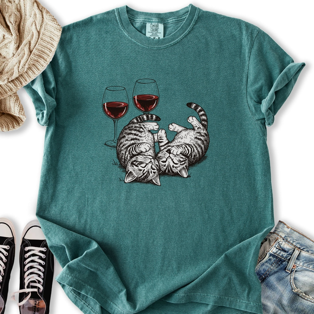 Red Wine Kittens - Adult & Kids T-Shirts, Sweatshirts & Hoodies apparel design preview 2