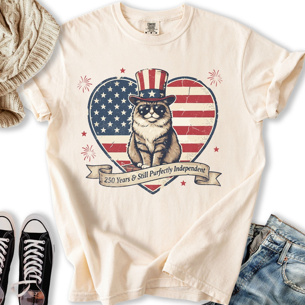 Purfectly Independent Cat - Adult & Kids T-Shirts, Sweatshirts & Hoodies apparel design preview 1