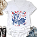 July 4th Kittens V-Neck - Adult & Kids T-Shirts, Sweatshirts & Hoodies apparel design preview 1