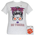 Girlie Girl Originals Preppy Clemson Messy Bun - Adult & Kids T-Shirts, Sweatshirts & Hoodies apparel design preview 1