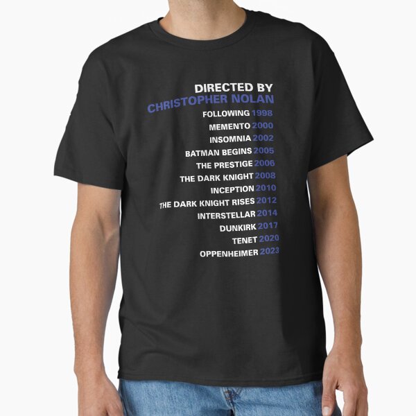 Christopher Nolan Director's Filmography - Adult & Kids T-Shirts, Sweatshirts & Hoodies apparel design preview 1