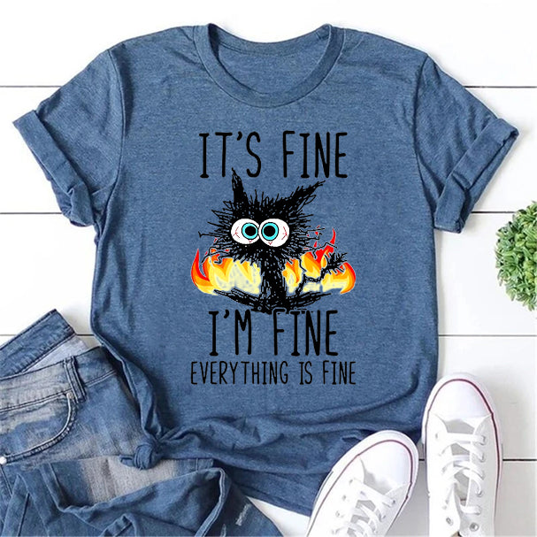 It's Fine I'm Print Women Slogan - Adult & Kids T-Shirts, Sweatshirts & Hoodies apparel design preview 1