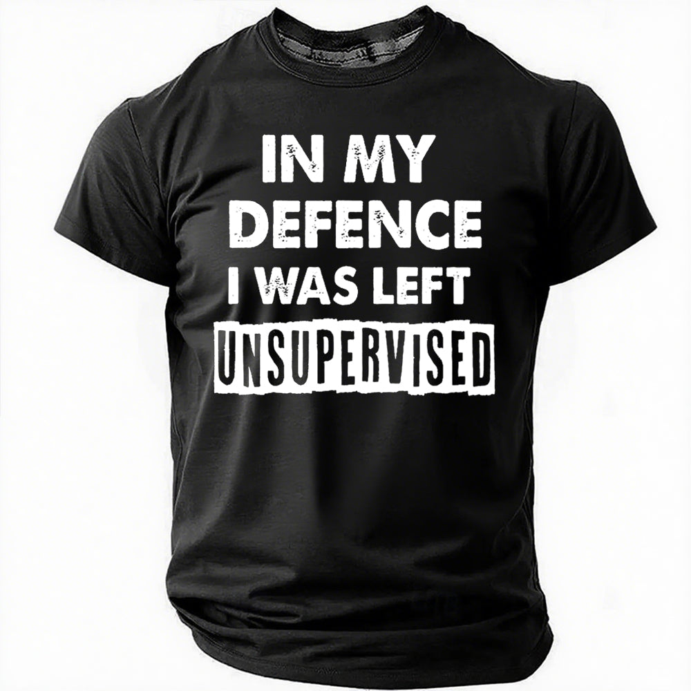 In My Defence I Was Left Print Men Slogan - Adult & Kids T-Shirts, Sweatshirts & Hoodies apparel design preview 8