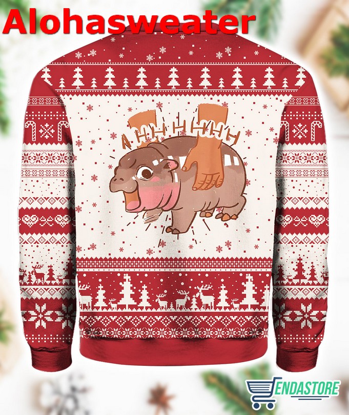 Baby Hippo Moo Deng Ugly Christmas Sweater product image 2