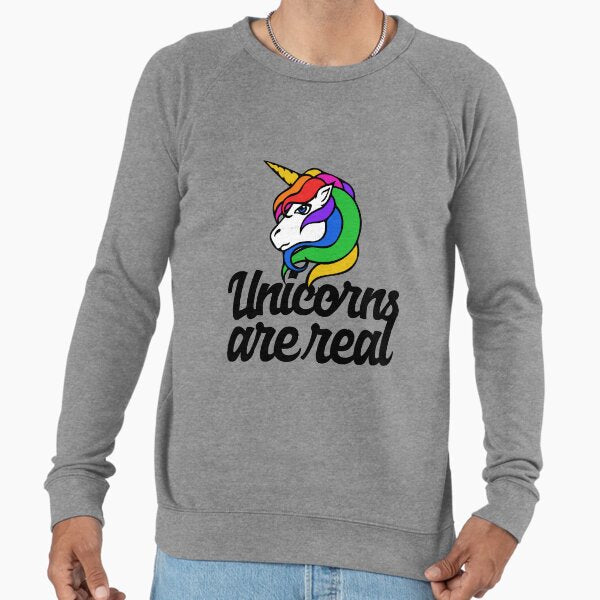 Unicorns are real Lightweight - Adult & Kids T-Shirts, Sweatshirts & Hoodies apparel design preview 1