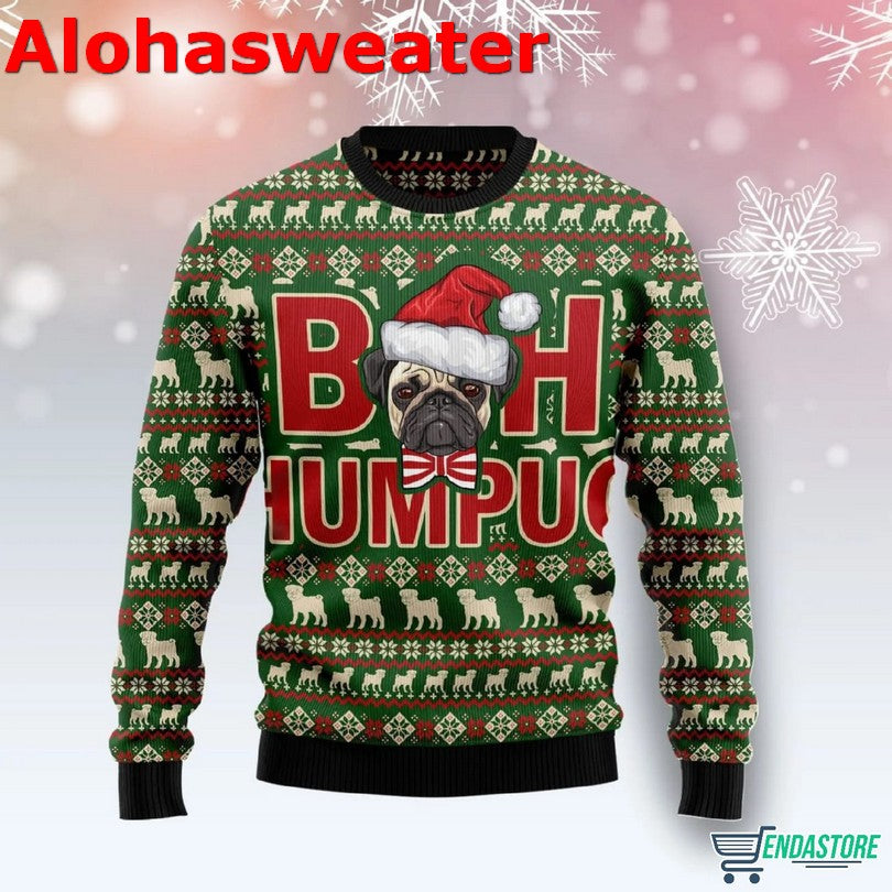 Bah Humpug Santa Hat Ugly Christmas Sweater product image