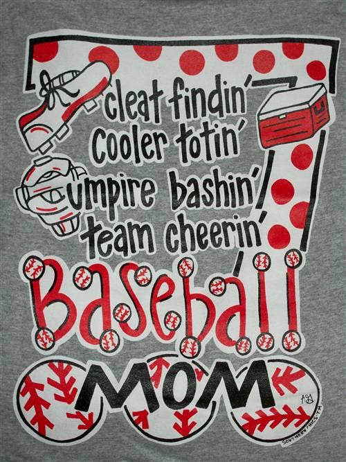 Southern Chics Funny Baseball Mom 2 Sweet Girlie - Adult & Kids T-Shirts, Sweatshirts & Hoodies apparel design preview 1