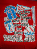 Southern Chics Funny Baseball Mom 4 Red Sweet Girlie - Adult & Kids T-Shirts, Sweatshirts & Hoodies apparel design preview 1