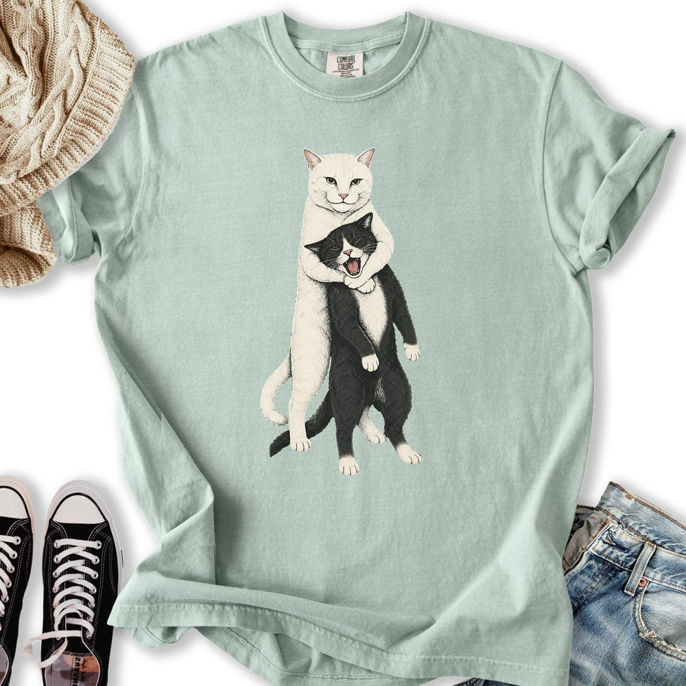 White Cat Headlock - Adult & Kids T-Shirts, Sweatshirts & Hoodies apparel design preview 2