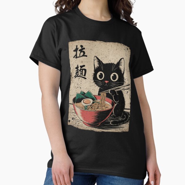 Cat Ramen Japanese Funny Graphic Kawaii Anime Gifts - Adult & Kids T-Shirts, Sweatshirts & Hoodies apparel design preview 1