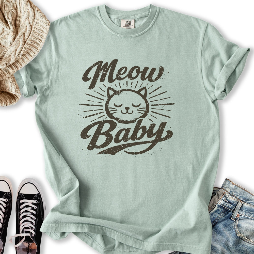 Meow Baby Retro - Adult & Kids T-Shirts, Sweatshirts & Hoodies apparel design preview 1