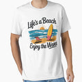 Life's a Beach, Enjoy the Wave Fun Summer Vacation - Adult & Kids T-Shirts, Sweatshirts & Hoodies apparel design preview 1