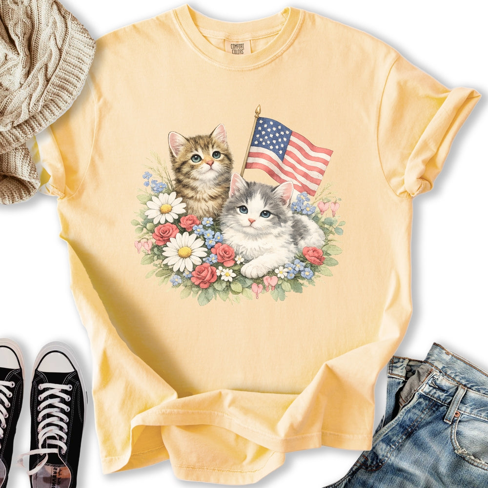 Vintage 4th July Kittens - Adult & Kids T-Shirts, Sweatshirts & Hoodies apparel design preview 2