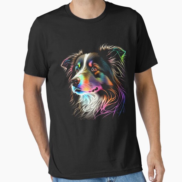 Border Collie Colorful For Dog Owners - Adult & Kids T-Shirts, Sweatshirts & Hoodies apparel design preview 1