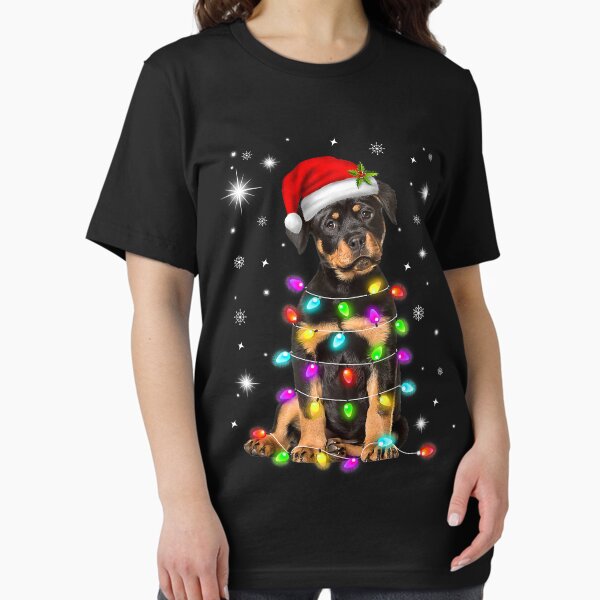 Christmas With Rottweiler Dog - Adult & Kids T-Shirts, Sweatshirts & Hoodies apparel design preview 1