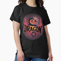Fiery black dragon with fire emblem logo Legendary - Adult & Kids T-Shirts, Sweatshirts & Hoodies apparel design preview 1