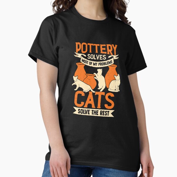 Ceramicist Pottery Maker Cat Lover Gift - Adult & Kids T-Shirts, Sweatshirts & Hoodies apparel design preview 1