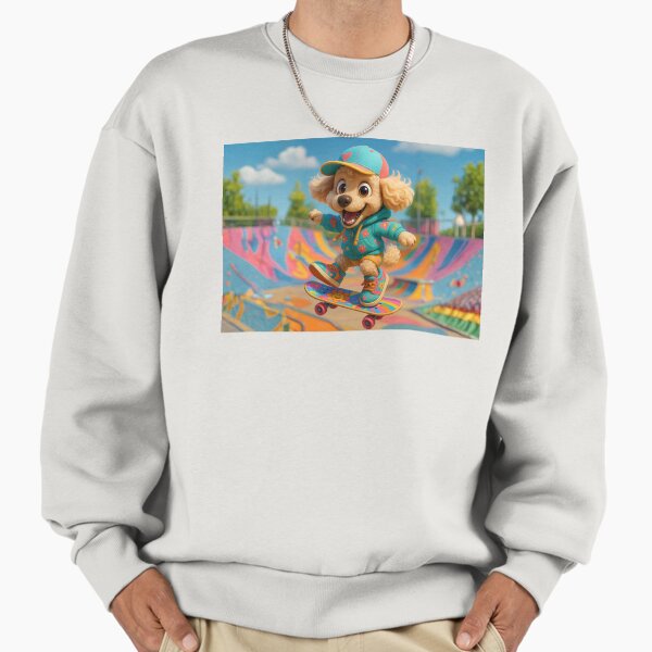 Skater Poodle - Adult & Kids T-Shirts, Sweatshirts & Hoodies apparel design preview 1