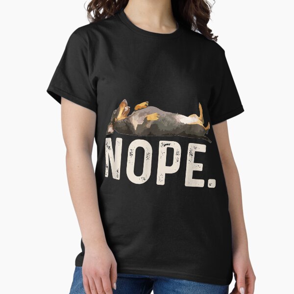 Nope Lazy Dachshund - Adult & Kids T-Shirts, Sweatshirts & Hoodies apparel design preview 1
