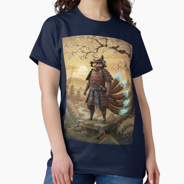 Legendary Kitsune Samurai Warrior - Adult & Kids T-Shirts, Sweatshirts & Hoodies apparel design preview 1